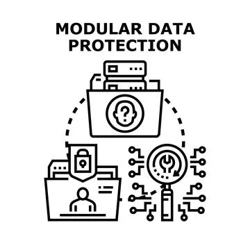 Modular data protection system for cyber security 库存插图