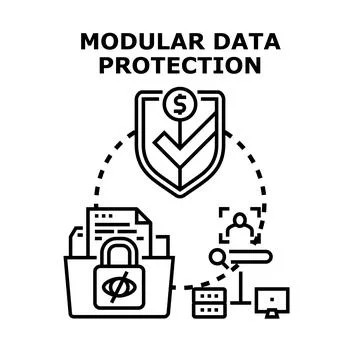 Modular data protection system securing personal information Stock Illustration