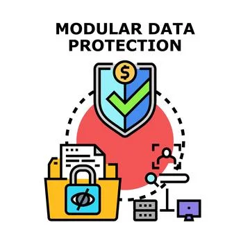Modular data protection system securing personal information Stock Illustration