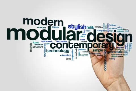 Modular design word cloud 写真素材