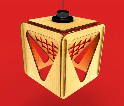 Modular designer lamp. 3D illustration Stock Illustration