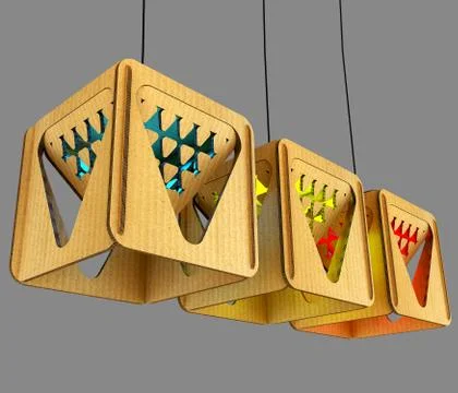 Modular designer lamp. 3D illustration Stock Illustration