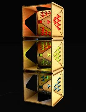 Modular designer lamp. 3D illustration Stock Illustration
