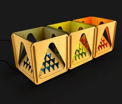 Modular designer lamp. 3D illustration Stock Illustration