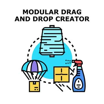 Modular drag and drop creator vector concept illustration Stock-Illustration