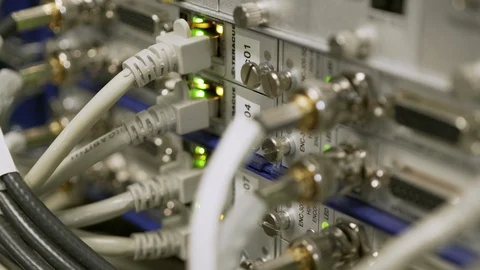 Modular DVB to IP gateway system for IPTV headends Stock Footage 102867327