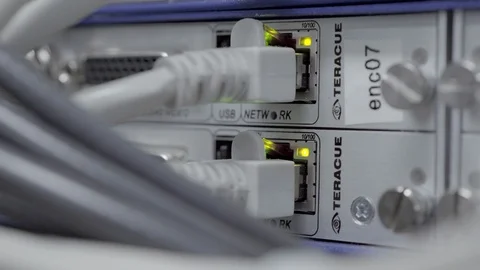 Modular DVB to IP gateway system for IPTV headends Stock Footage 102868196