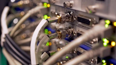 Modular DVB to IP gateway system for IPTV headends Stock Footage 102868663