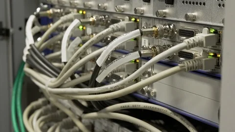 Modular DVB to IP gateway system for IPTV headends Stock Footage 102872632