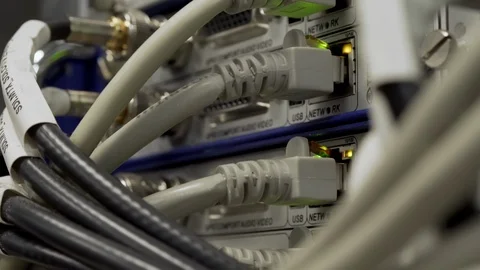 Modular DVB to IP gateway system for IPTV headends Stock Footage 102880295