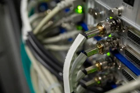 Modular DVB to IP gateway system for IPTV headends encoders Stock Photos