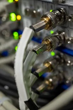 Modular DVB to IP gateway system for IPTV headends encoders Stock Photos