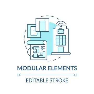 Modular elements concept icon Illustrazione stock