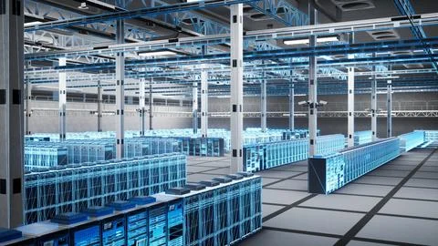 Modular equipment, data center and rackmount servers Foto stock