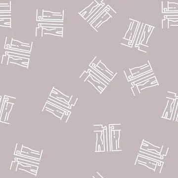 Modular floor puzzle line seamless pattern Stock Illustration