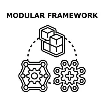 Modular framework concept representing development integration and connection Stock Illustration