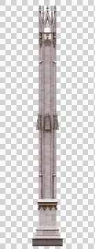 Modular Gothic Architectural Pillar Column Cathedral Building Element 3D Render Stock Illustration