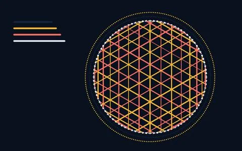 Modular Multiplication Chord Circle Background Stock Illustration