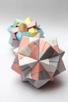 Modular origami balls Stockfoto's
