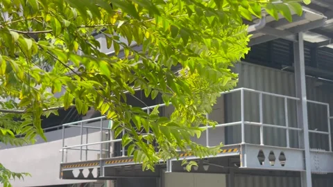 Modular parking building structure made from shipping containers Stock Footage 325971063