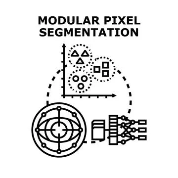 Modular pixel segmentation process for computer vision Stockillustratie