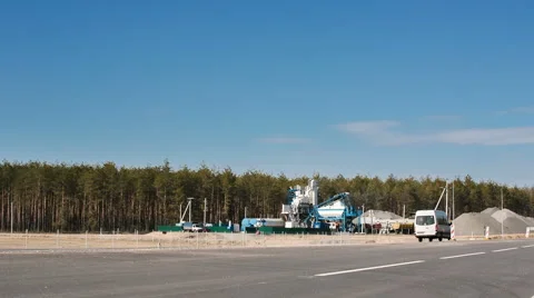 Modular plant for the production of asphalt Stock Footage 62784647