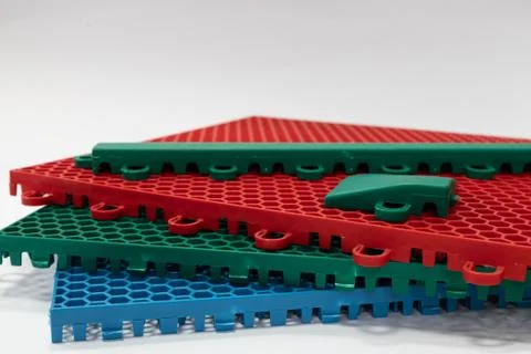 Modular plastic floor isolated on a white. Stock Photos