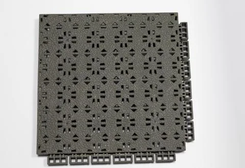 Modular plastic floor isolated on a white. Stock Photos