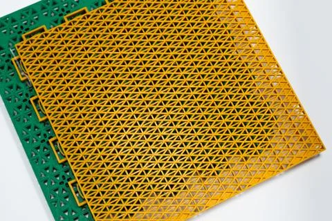Modular plastic floor isolated on a white. Stock Photos