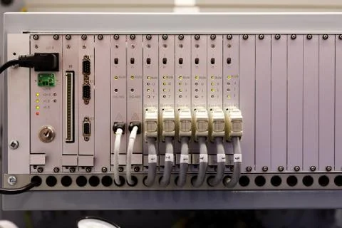 Modular PLC based industrial control system Stock Photos