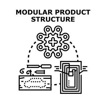 Modular product structure concept development system Stock Illustration