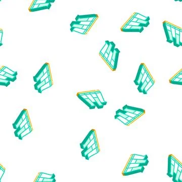 Modular pva cover floor isometric icon seamless pattern Stock Illustration