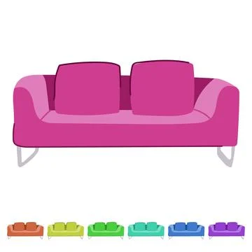 Modular reception sofa vector cartoon graphic Ilustración de archivo