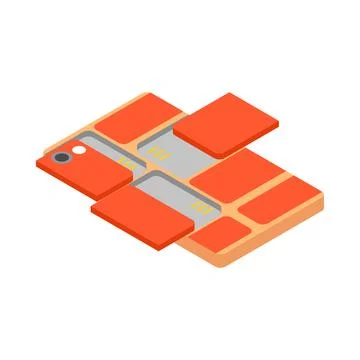 Modular smartphone icon, isometric 3d style Stock Illustration