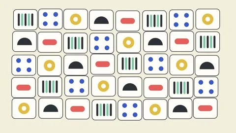 Modular Sticker Grid Shuffle Loop Stock Footage 342722644