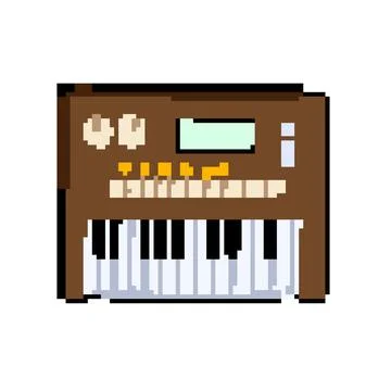 Modular synthesizer pixel art vector illustration 스톡 일러스트