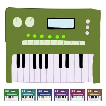 Modular synthesizer vector cartoon graphic Stock Illustration
