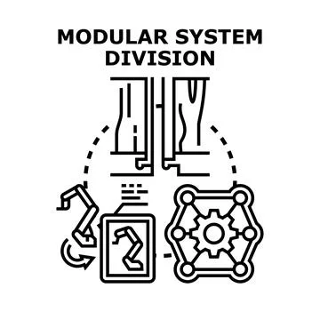 Modular system division and engineering automation concept Stock Illustration