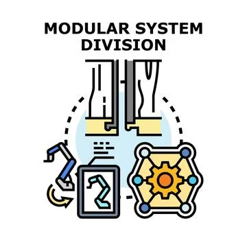 Modular system division and engineering automation concept Stock Illustration