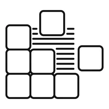 Modular system showing lines connecting squares representing data processing イラスト素材
