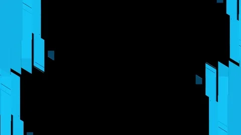 Modular Transitions in Blue With Alpha Channel Stock Footage 80353278