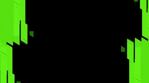 Modular Transitions in Green With Alpha Channel 1 Stock Footage 80395474