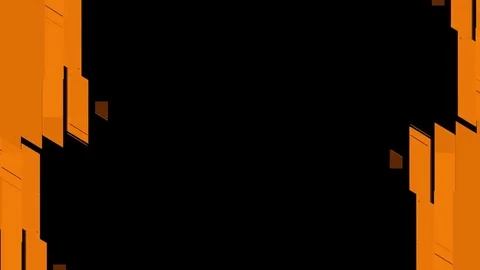 Modular Transitions in Orange With Alpha Channel Stock Footage