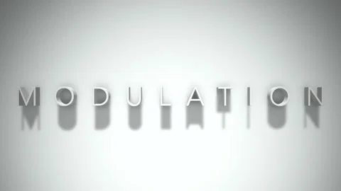 Modulation 3D title animation with shadows on a white background Stock Footage 296626194