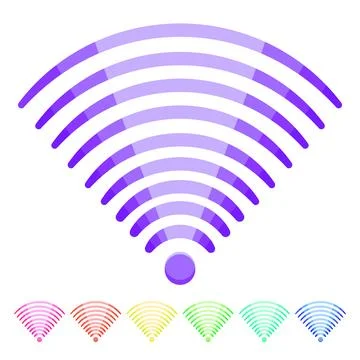 Modulation wireless signal wave cartoon vector graphic Stock Illustration