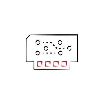 Module 2 colored hand drawn icon. Electronics colored element illustration Illustrazione stock