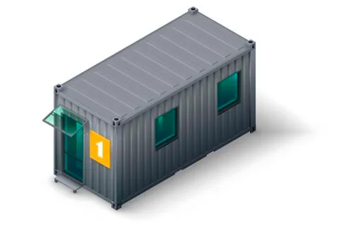 Module container building Stock Illustration