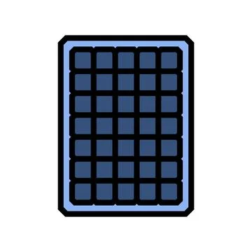 Module solar panel color icon vector illustration Stock Illustration