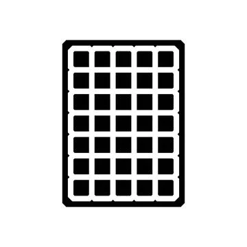 Module solar panel glyph icon vector illustration Stock Illustration