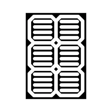 Module solar panel glyph icon vector illustration Stock Illustration